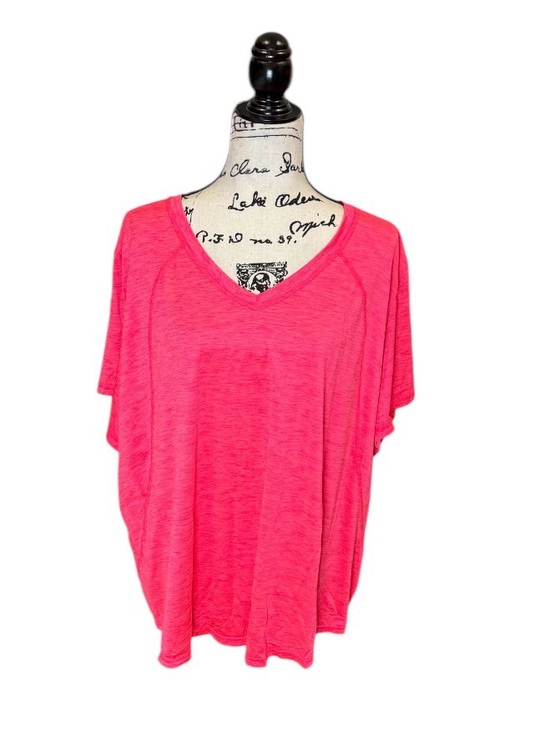 Xersion Tops - Women's Xersion V-Neck Semi Fit Work out Top - Hot Pink